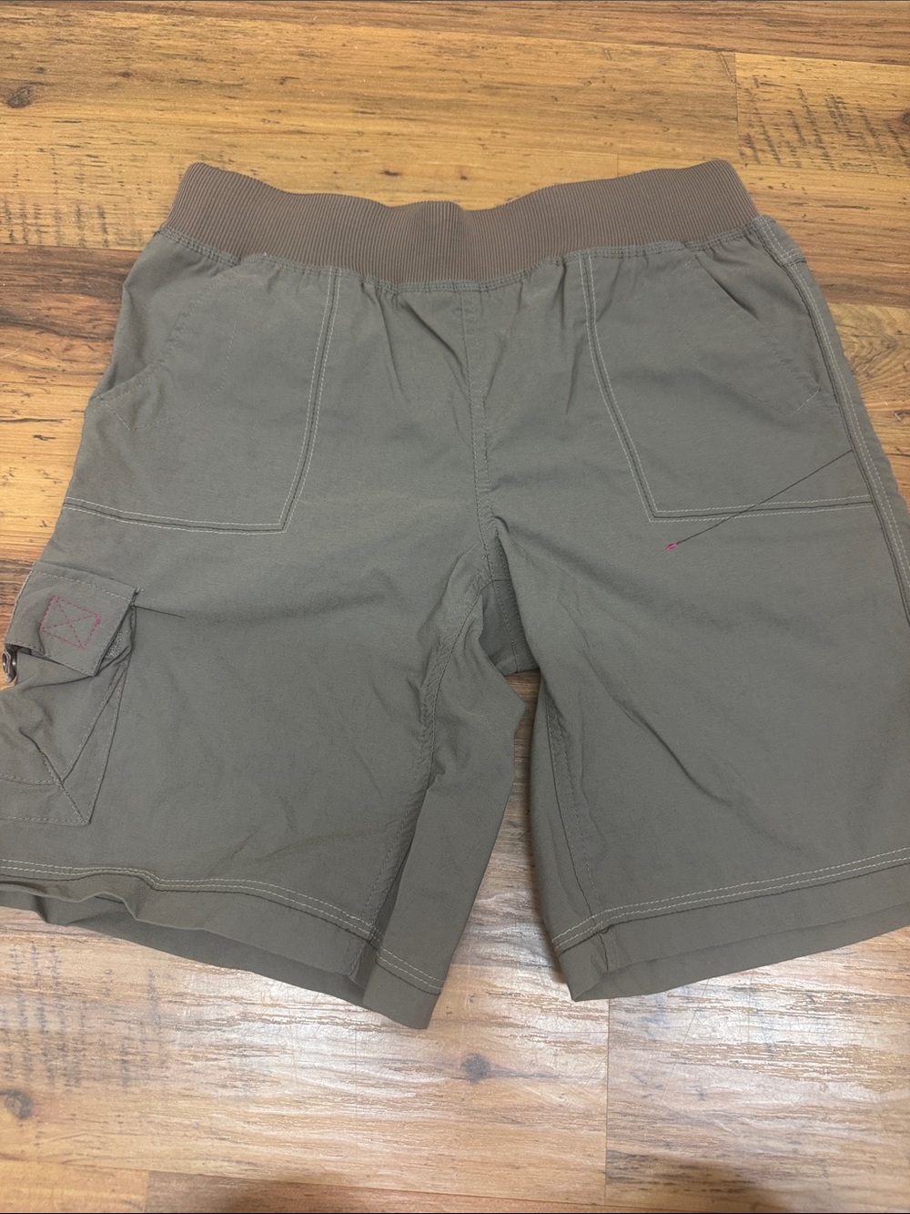 Title Nine Olive Green Athletic Cargo Shorts